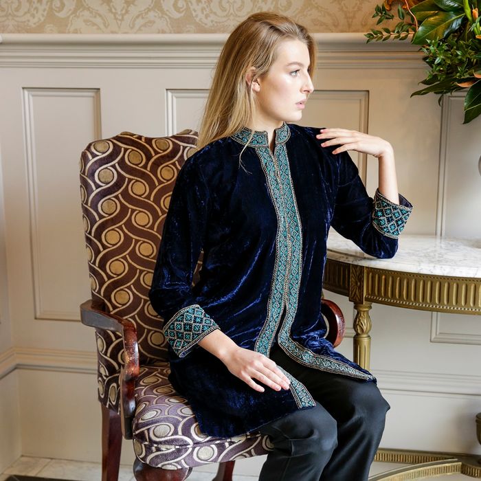 Jigsaw silk velvet jacket outlet